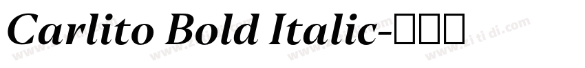 Carlito Bold Italic字体转换